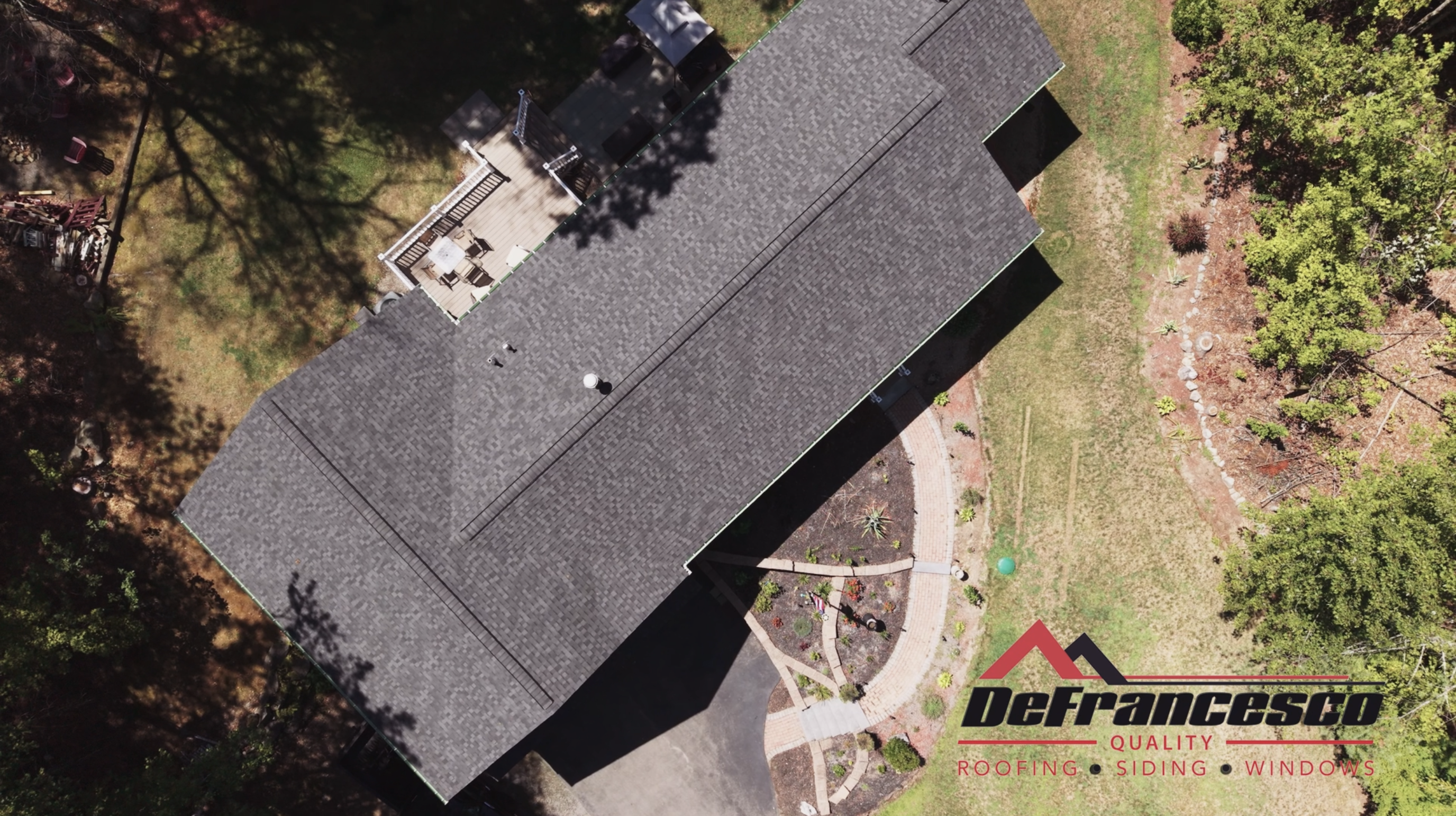 Aerial roof view