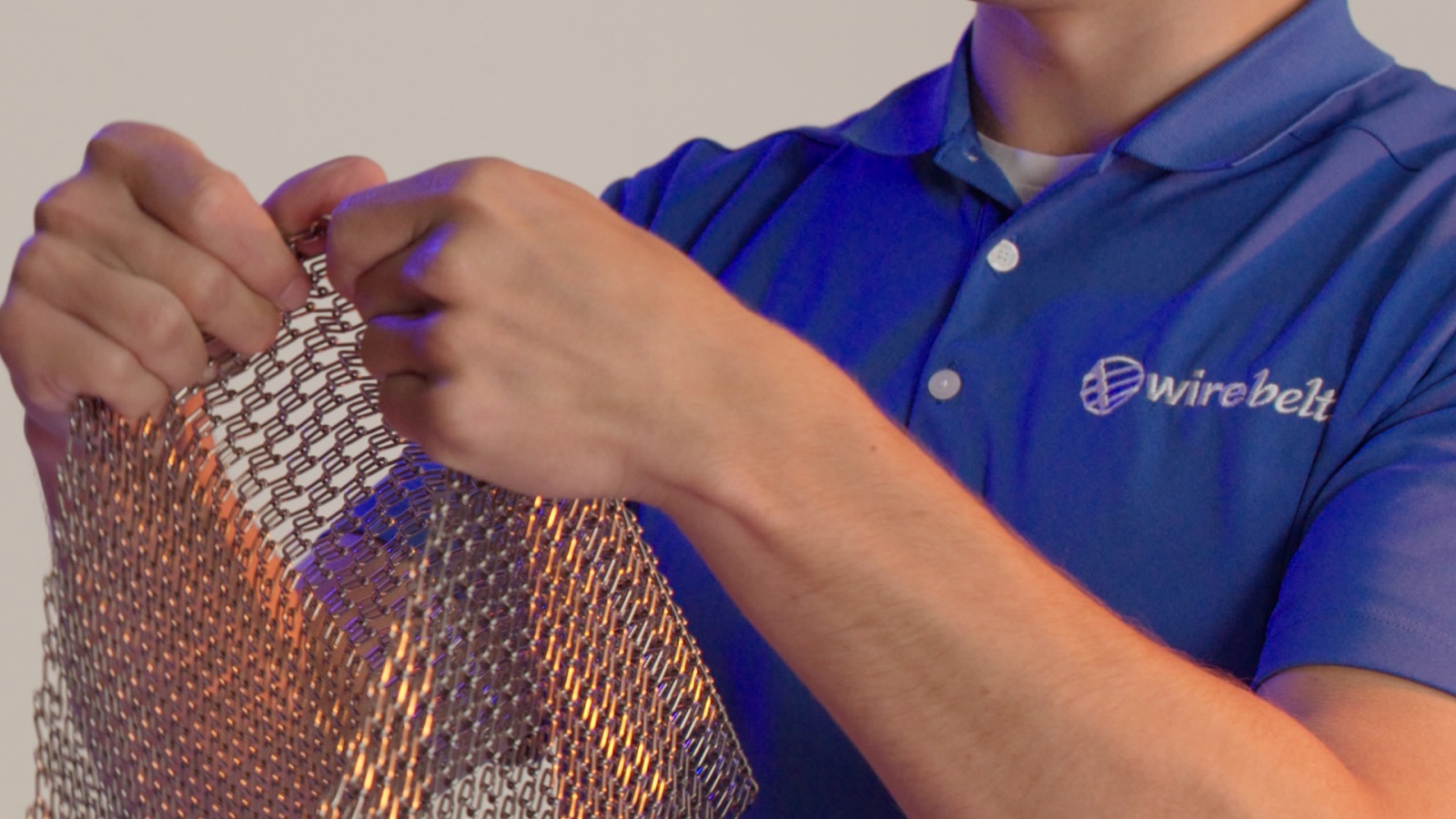 Compact-Grid conveyor belt detail — Wire Belt Company of America