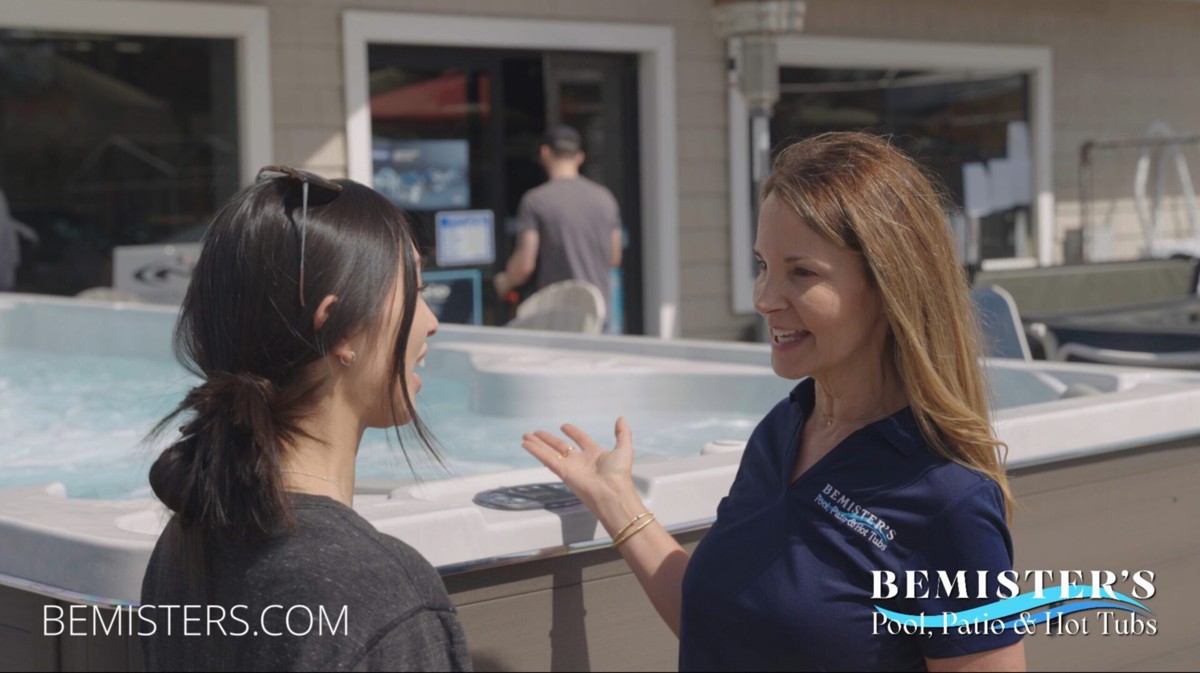 Conversation at a business location